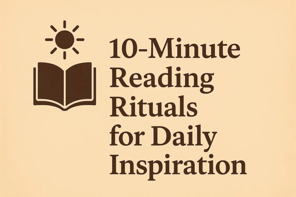 10-Minute Reading Rituals for Daily Inspiration