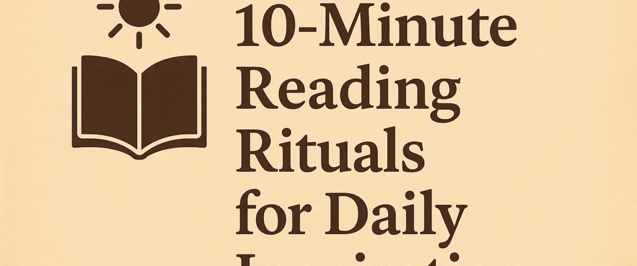 10-Minute Reading Rituals for Daily Inspiration