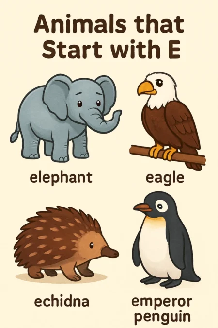 Animal Names That Start with E