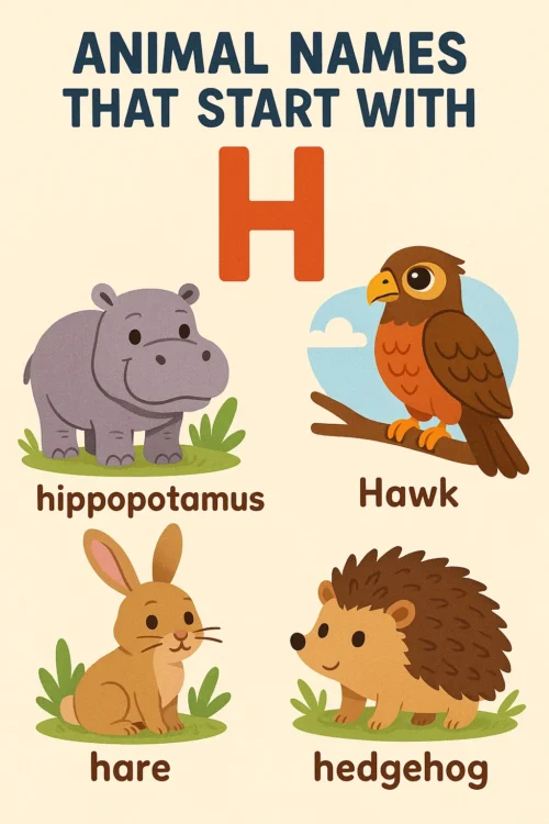 Animal Names That Start with H
