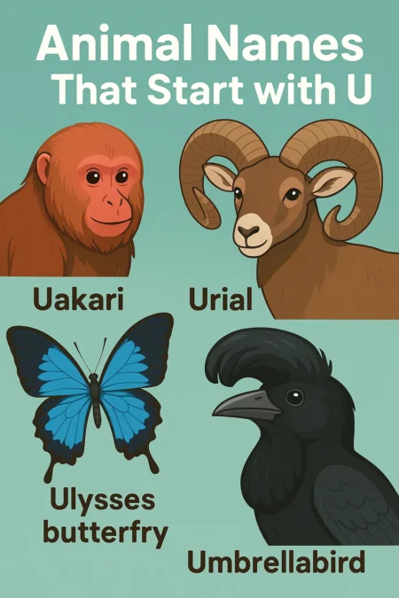 Animal Names That Start with U