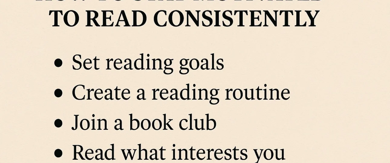How to Stay Motivated to Read Consistently