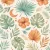 Boho Tropical Watercolor Pattern 1
