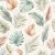 Boho Tropical Watercolor Pattern 4